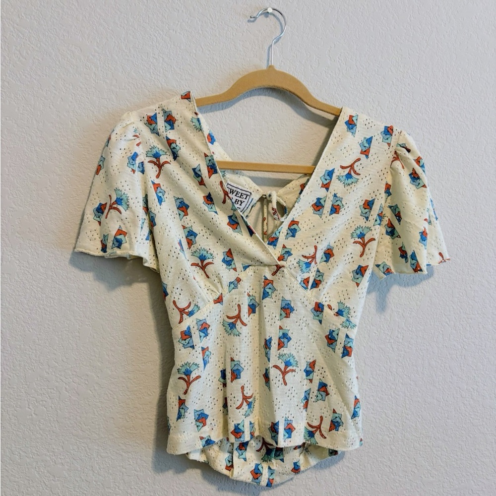 Vintage Sweet Baby Jane Multicolor Blouse